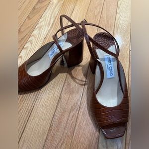 Lightly worn Jimmy Choo leather sandals. No box.